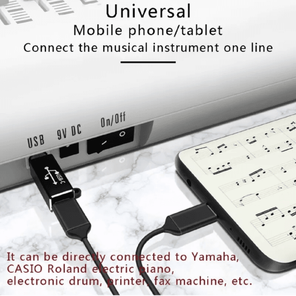 IMPROX® USB C to USB B MIDI Adapter (Pack of 2)
