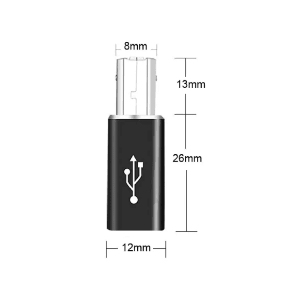 IMPROX® USB C to USB B MIDI Adapter (Pack of 2)
