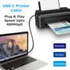 USB Type C to USB B 2.0 Printer Cable