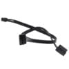 IMPROX ATX Mini 4-Pin to Dual 15-Pin SATA Power Cable, Right-Angle HDD/SSD Power Connector, Compatible with SATA Hard Drives, SSDs, Motherboard (Black)