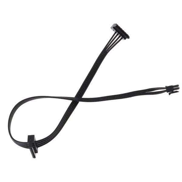 IMPROX ATX Mini 4-Pin to Dual 15-Pin SATA Power Cable, Right-Angle HDD/SSD Power Connector, Compatible with SATA Hard Drives, SSDs, Motherboard (Black)