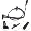 IMPROX ATX Mini 4-Pin to Dual 15-Pin SATA Power Cable, Right-Angle HDD/SSD Power Connector, Compatible with SATA Hard Drives, SSDs, Motherboard (Black)
