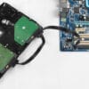 IMPROX ATX Mini 4-Pin to Dual 15-Pin SATA Power Cable, Right-Angle HDD/SSD Power Connector, Compatible with SATA Hard Drives, SSDs, Motherboard (Black)